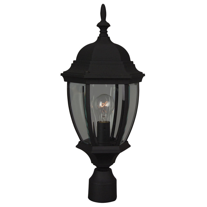 Craftmade - Z285-TB - One Light Post Mount - Bent Glass Cast - Textured Black