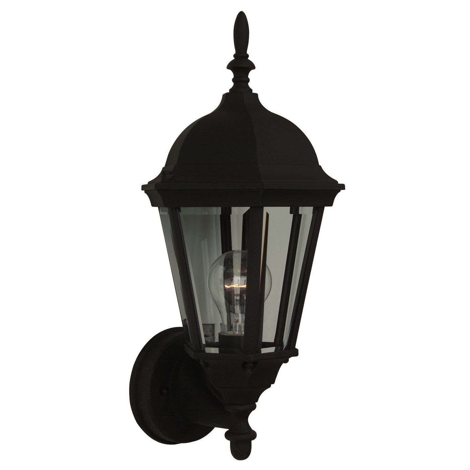 Craftmade - Z316-TB - One Light Wall Mount - Straight Glass Cast - Textured Black