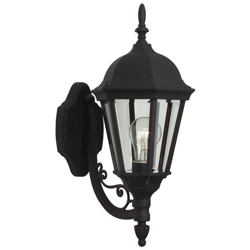 Craftmade - Z317-TB - One Light Wall Mount - Leaded Straight Glass Cast - Textured Black