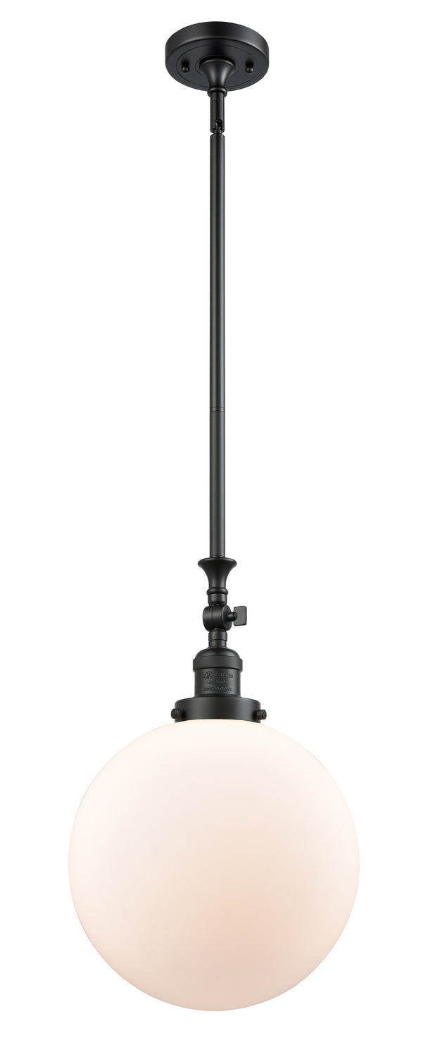 Innovations - 206-BK-G201-12 - One Light Mini Pendant - Franklin Restoration - Matte Black