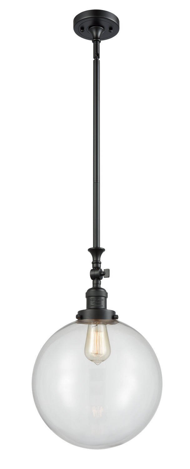 Innovations - 206-BK-G202-12 - One Light Mini Pendant - Franklin Restoration - Matte Black