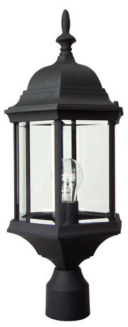 Craftmade - Z695-TB - One Light Post Mount - Hex Style Cast - Textured Black