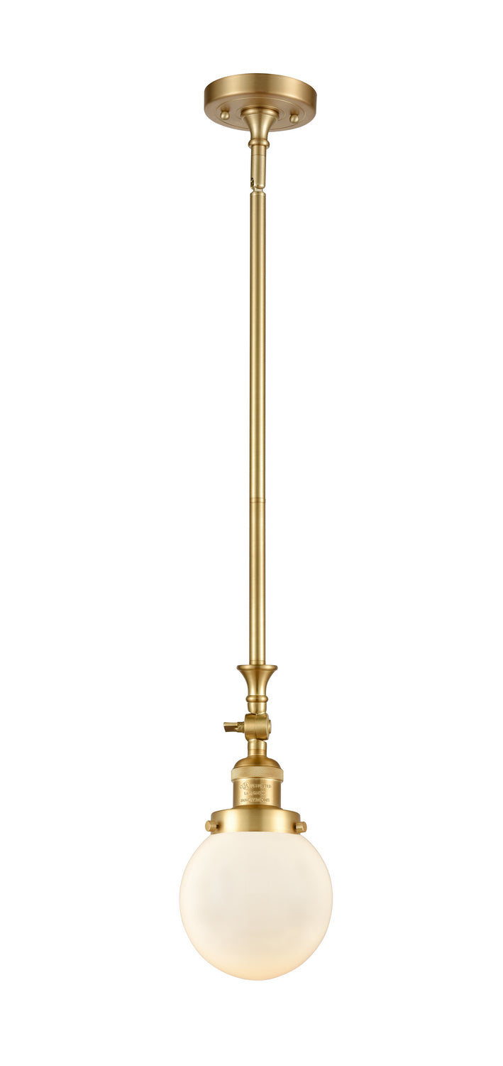 Innovations - 206-SG-G201-6 - One Light Mini Pendant - Franklin Restoration - Satin Gold