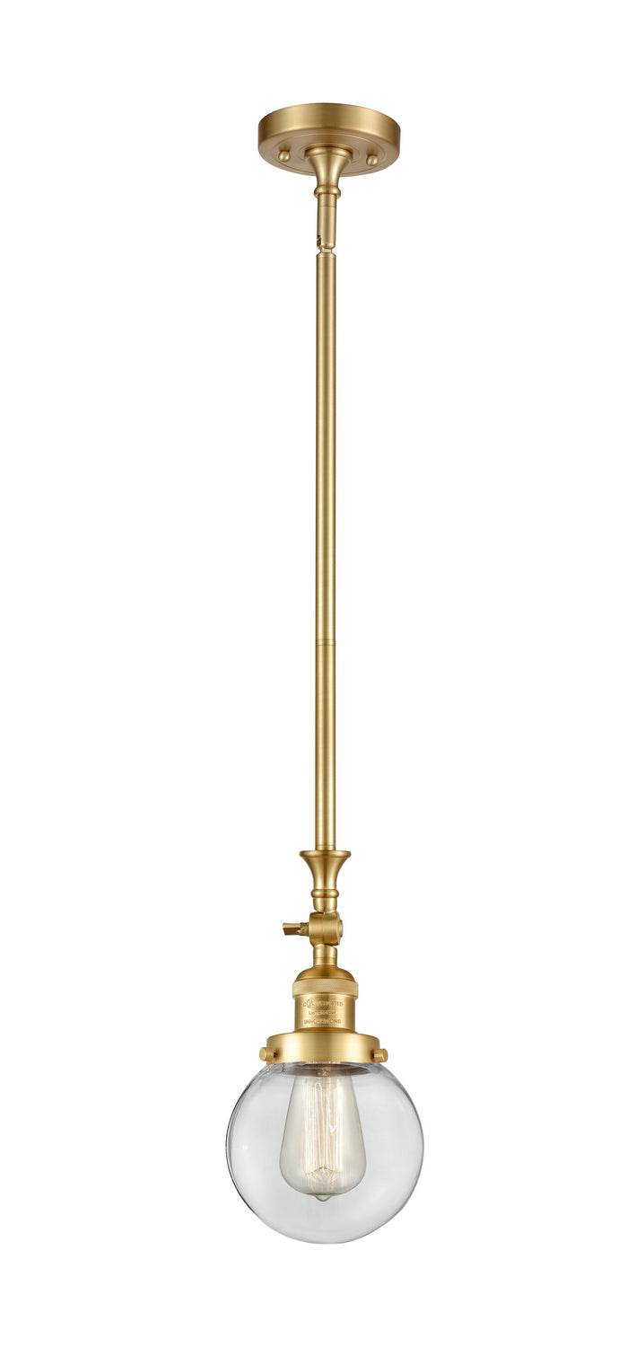 Innovations - 206-SG-G202-6 - One Light Mini Pendant - Franklin Restoration - Satin Gold