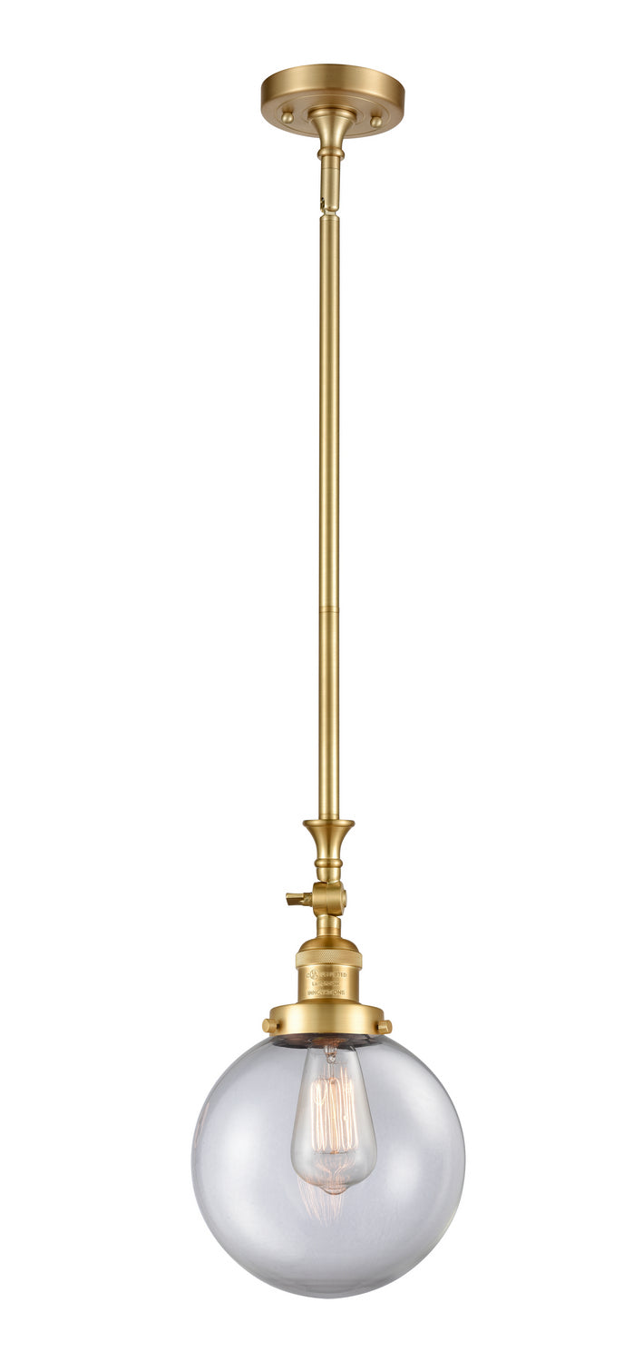 Innovations - 206-SG-G202-8 - One Light Mini Pendant - Franklin Restoration - Satin Gold