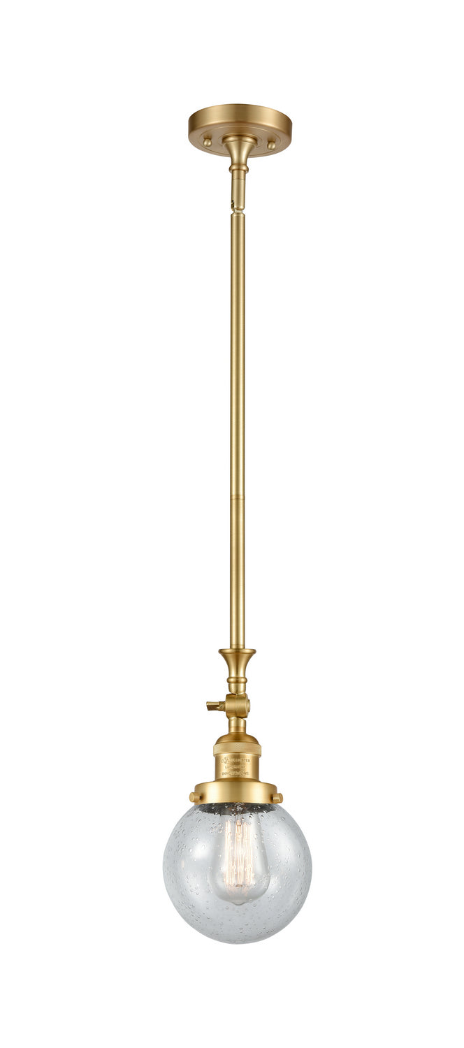 Innovations - 206-SG-G204-6 - One Light Mini Pendant - Franklin Restoration - Satin Gold