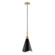 Nuvo Lighting - 60-7470 - One Light Pendant - Tango - Matte Black / Burnished Brass