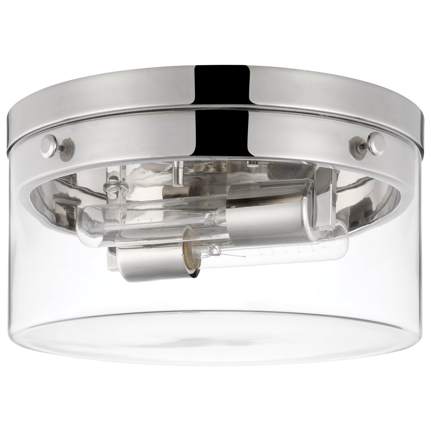 Nuvo Lighting - 60-7637 - Two Light Flush Mount - Intersection - Polished Nickel
