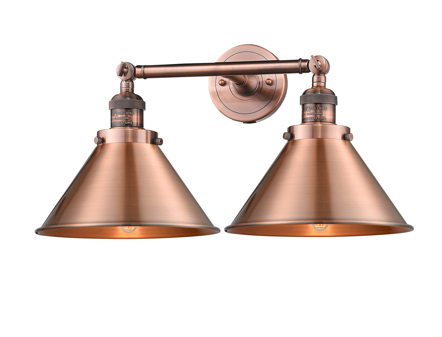 Innovations - 208-AC-M10-AC - Two Light Bath Vanity - Franklin Restoration - Antique Copper