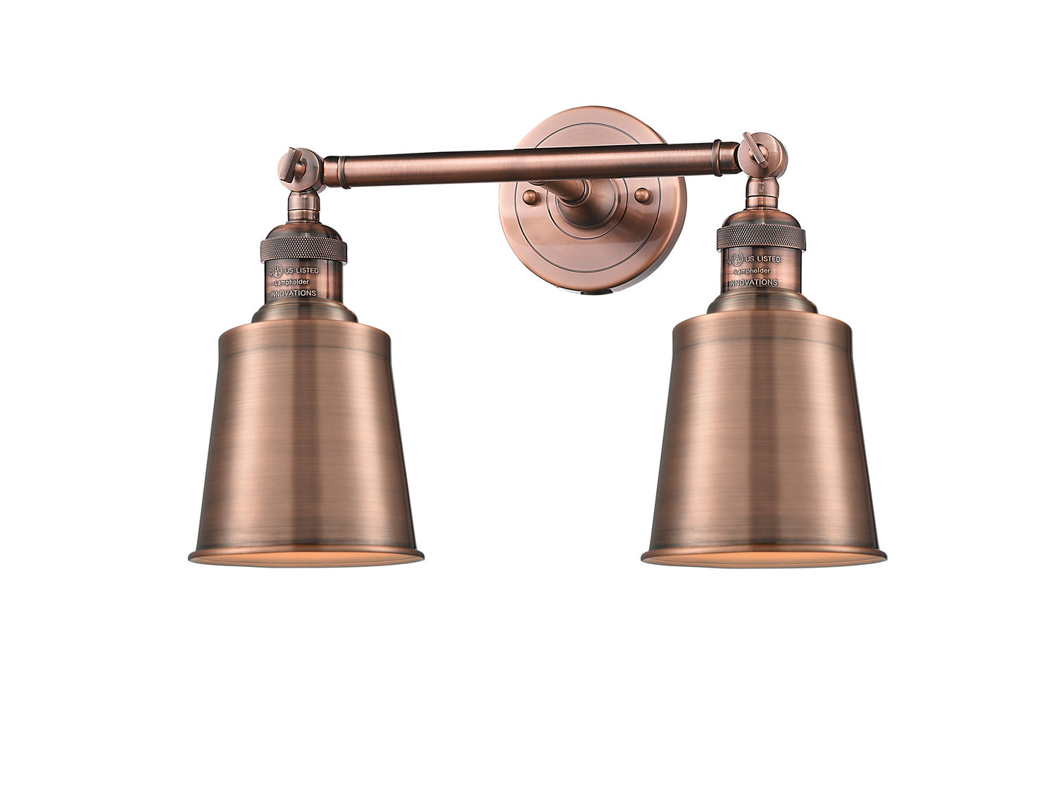 Innovations - 208-AC-M9-AC - Two Light Bath Vanity - Franklin Restoration - Antique Copper