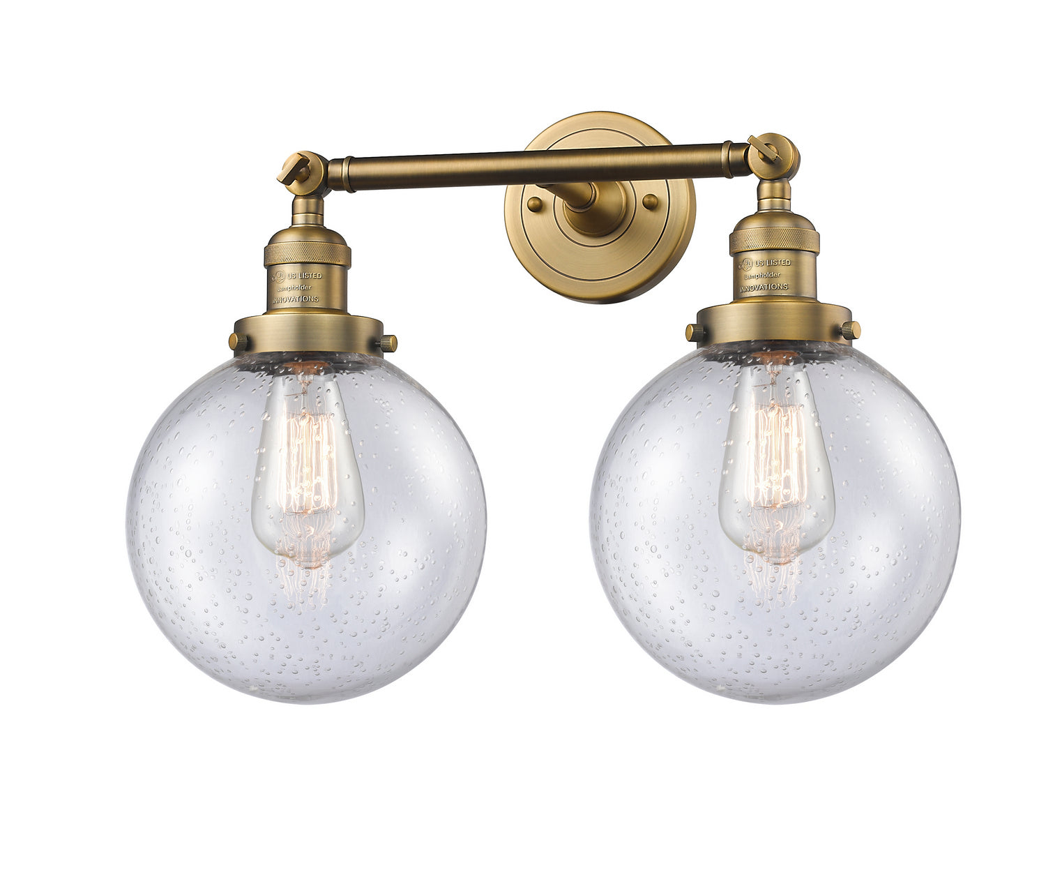 Innovations - 208-BB-G204-8 - Two Light Bath Vanity - Franklin Restoration - Brushed Brass