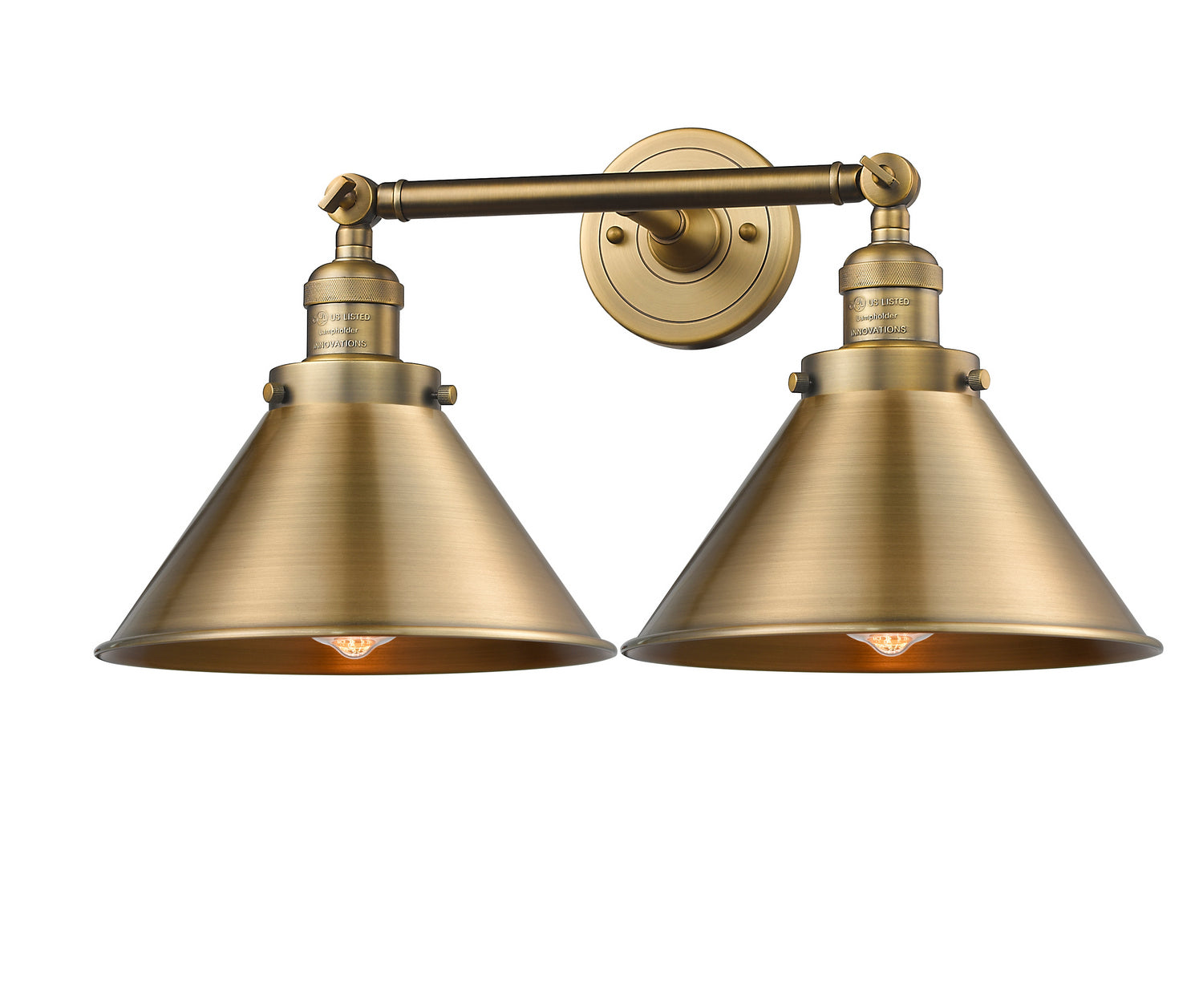 Innovations - 208-BB-M10-BB - Two Light Bath Vanity - Franklin Restoration - Brushed Brass