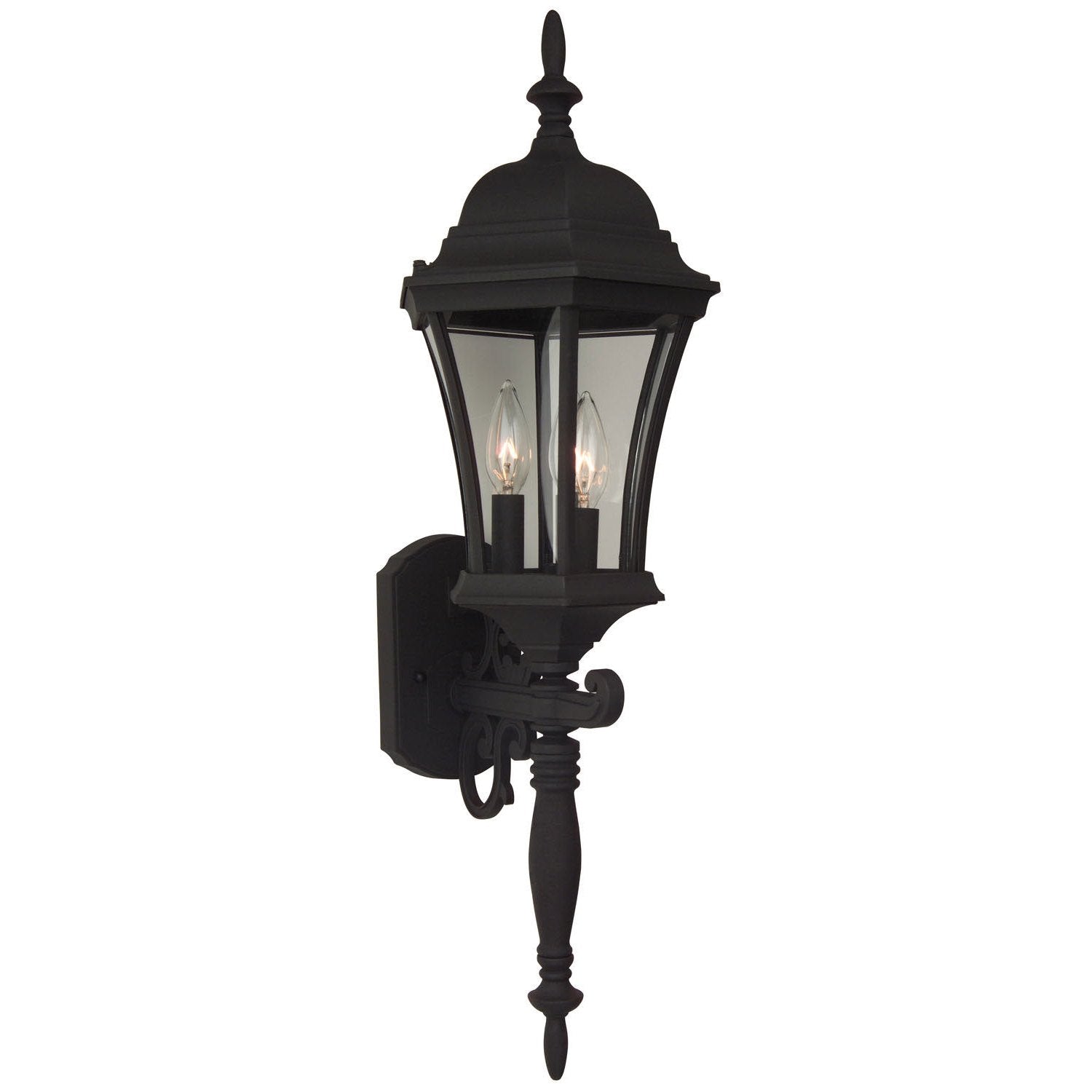 Craftmade - Z340-TB - Three Light Wall Mount - Curved Glass Cast - Textured Black