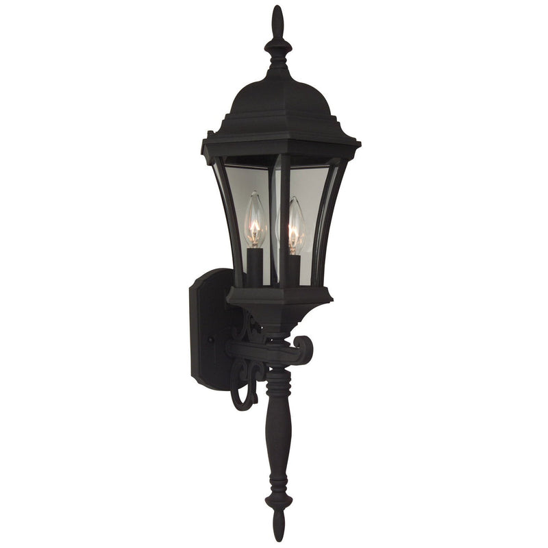 Craftmade - Z340-TB - Three Light Wall Mount - Curved Glass Cast - Textured Black