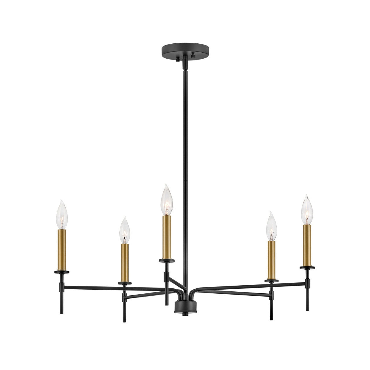 Lark - 83075BK - LED Chandelier - Hux - Black