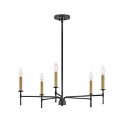 Lark - 83075BK - LED Chandelier - Hux - Black