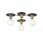 Lark - 83203LCB - LED Semi-Flush Mount - Bobbie - Lacquered Brass