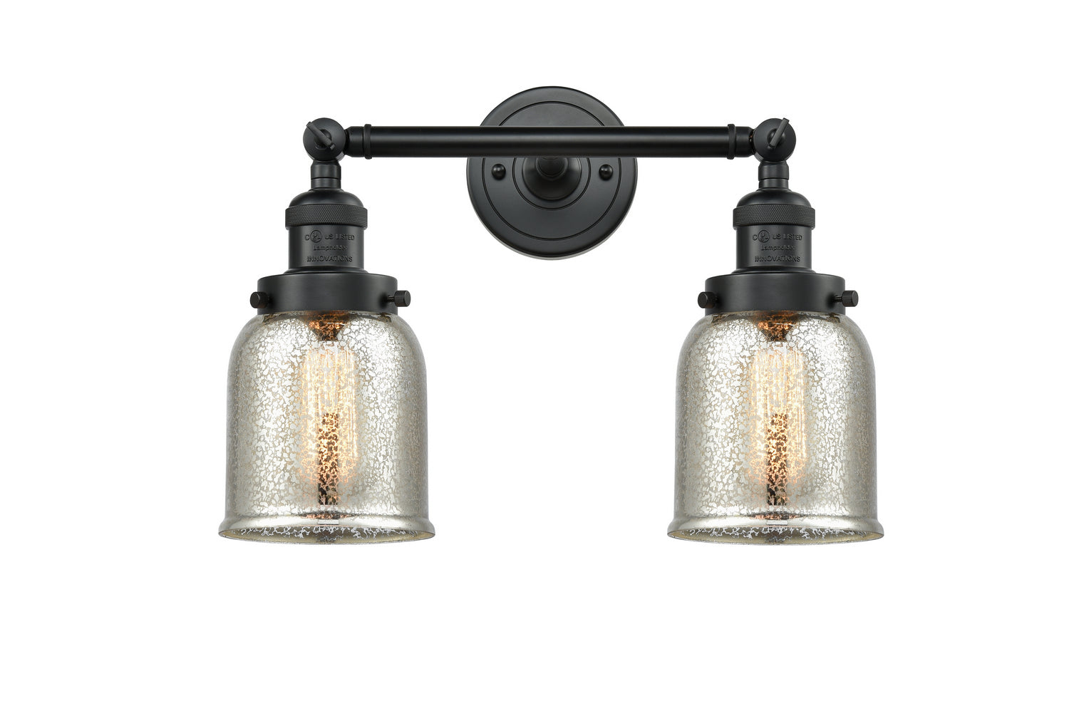 Innovations - 208-BK-G58 - Two Light Bath Vanity - Franklin Restoration - Matte Black