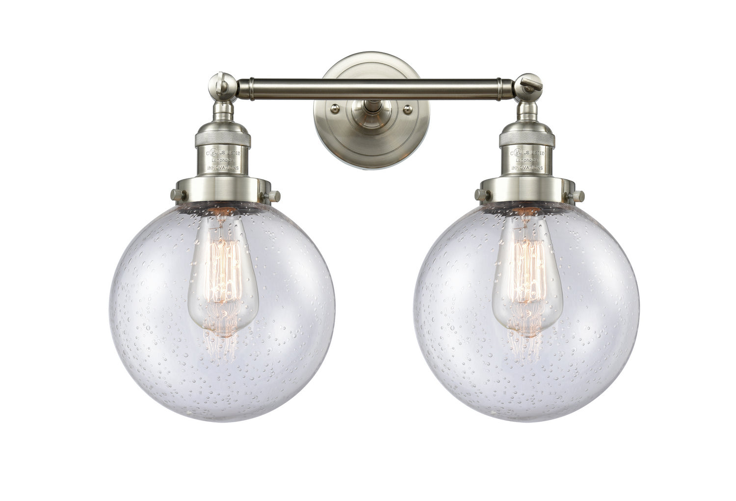 Innovations - 208-SN-G204-8 - Two Light Bath Vanity - Franklin Restoration - Brushed Satin Nickel