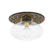 Hudson Valley - 1418-AOB - One Light Semi Flush Mount - New Paltz - Aged Old Bronze