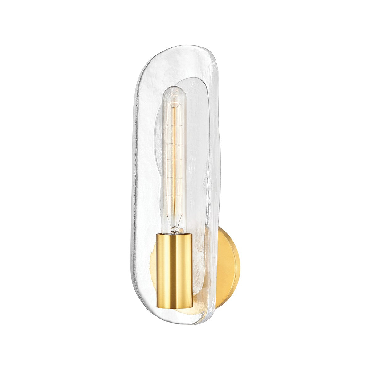 Hudson Valley - 1761-AGB - One Light Wall Sconce - Hopewell - Aged Brass