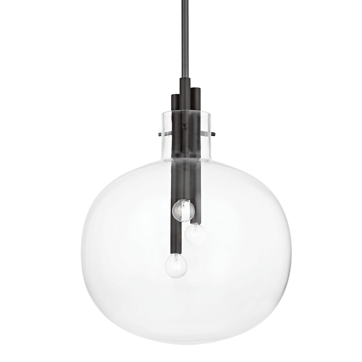 Hudson Valley - 3918-BBR - Three Light Pendant - Hempstead - Black Brass