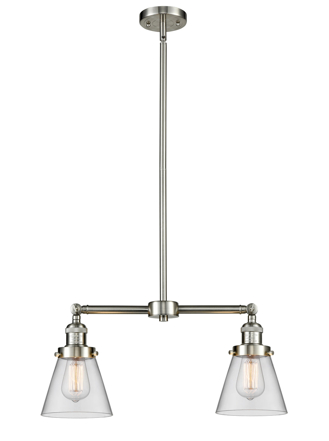 Innovations - 209-SN-G62 - Two Light Island Pendant - Franklin Restoration - Brushed Satin Nickel