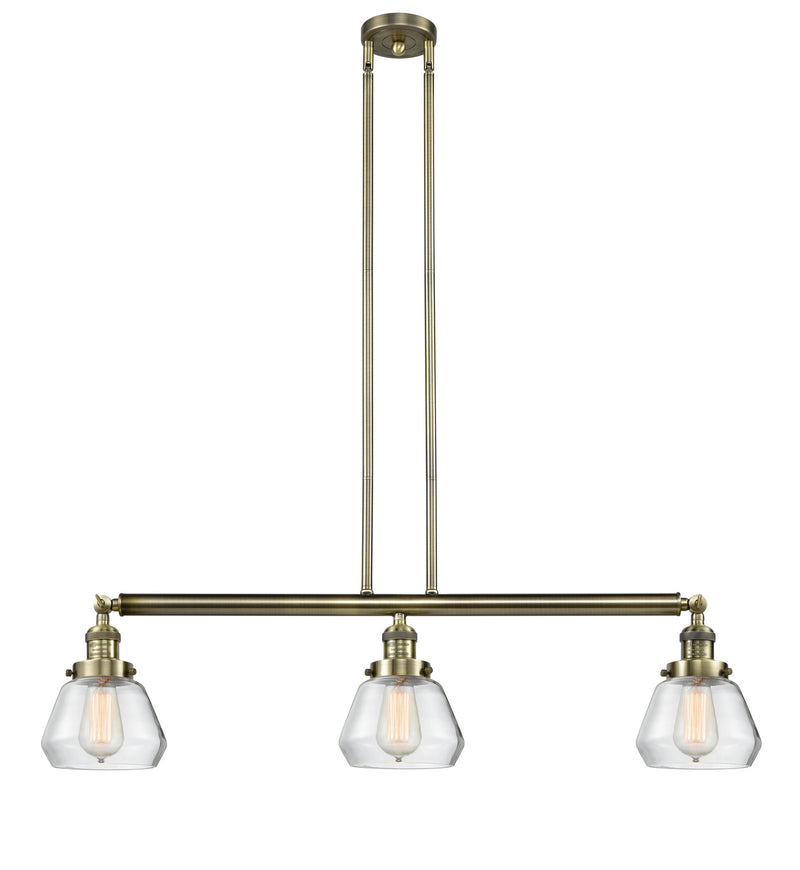 Innovations - 213-AB-G172 - Three Light Island Pendant - Franklin Restoration - Antique Brass