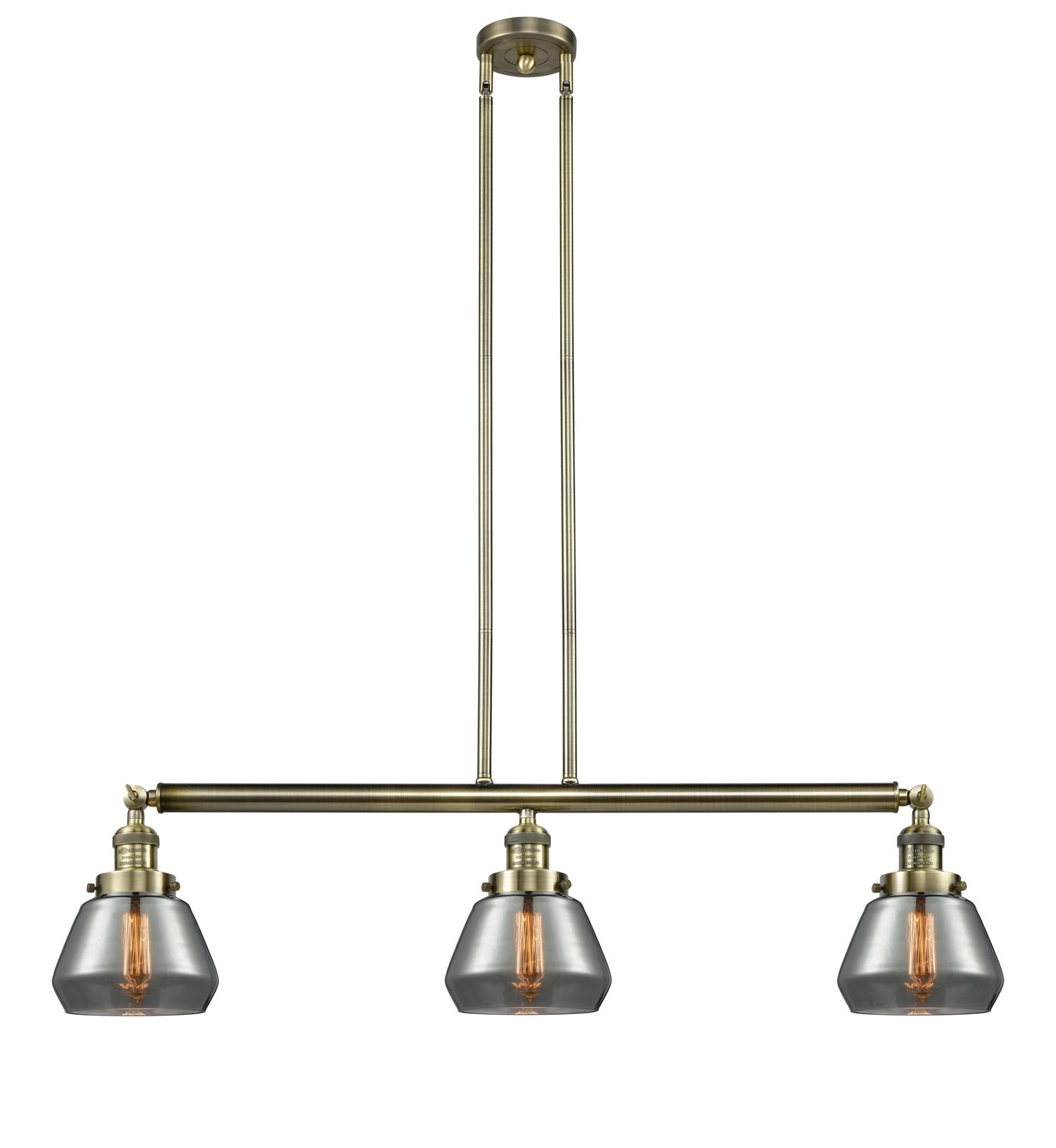 Innovations - 213-AB-G173 - Three Light Island Pendant - Franklin Restoration - Antique Brass