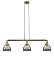 Innovations - 213-AB-G173 - Three Light Island Pendant - Franklin Restoration - Antique Brass