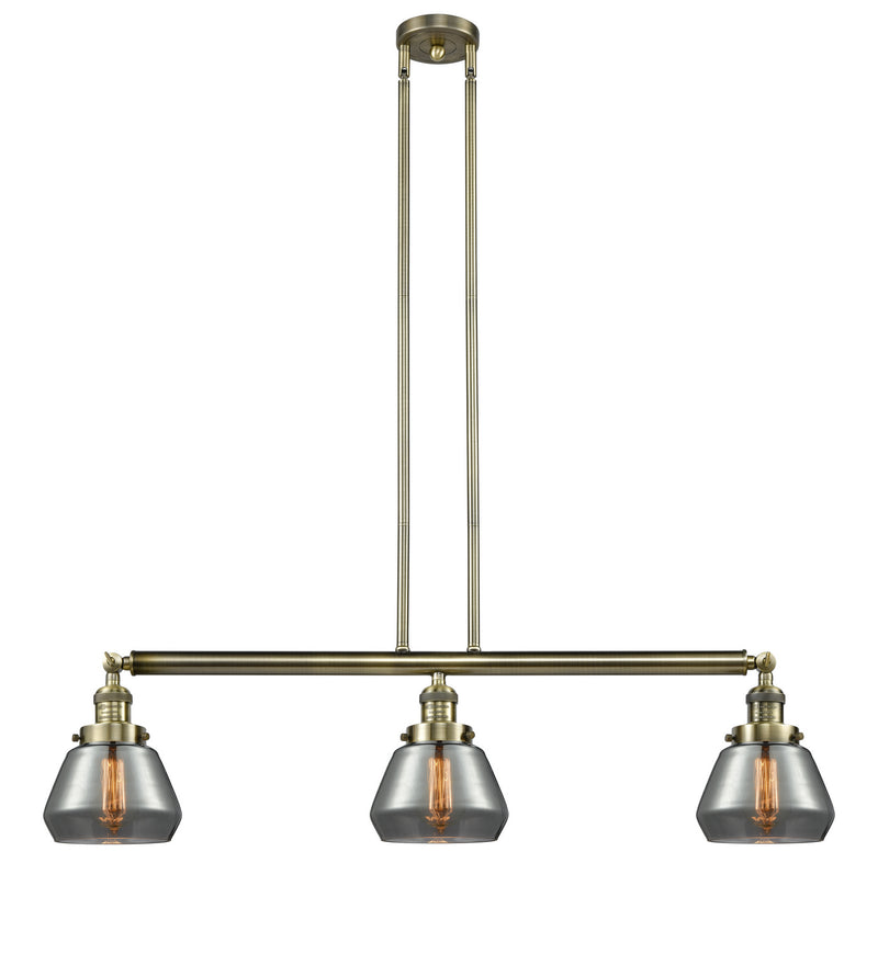 Innovations - 213-AB-G173 - Three Light Island Pendant - Franklin Restoration - Antique Brass