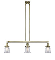 Innovations - 213-AB-G182S - Three Light Island Pendant - Franklin Restoration - Antique Brass