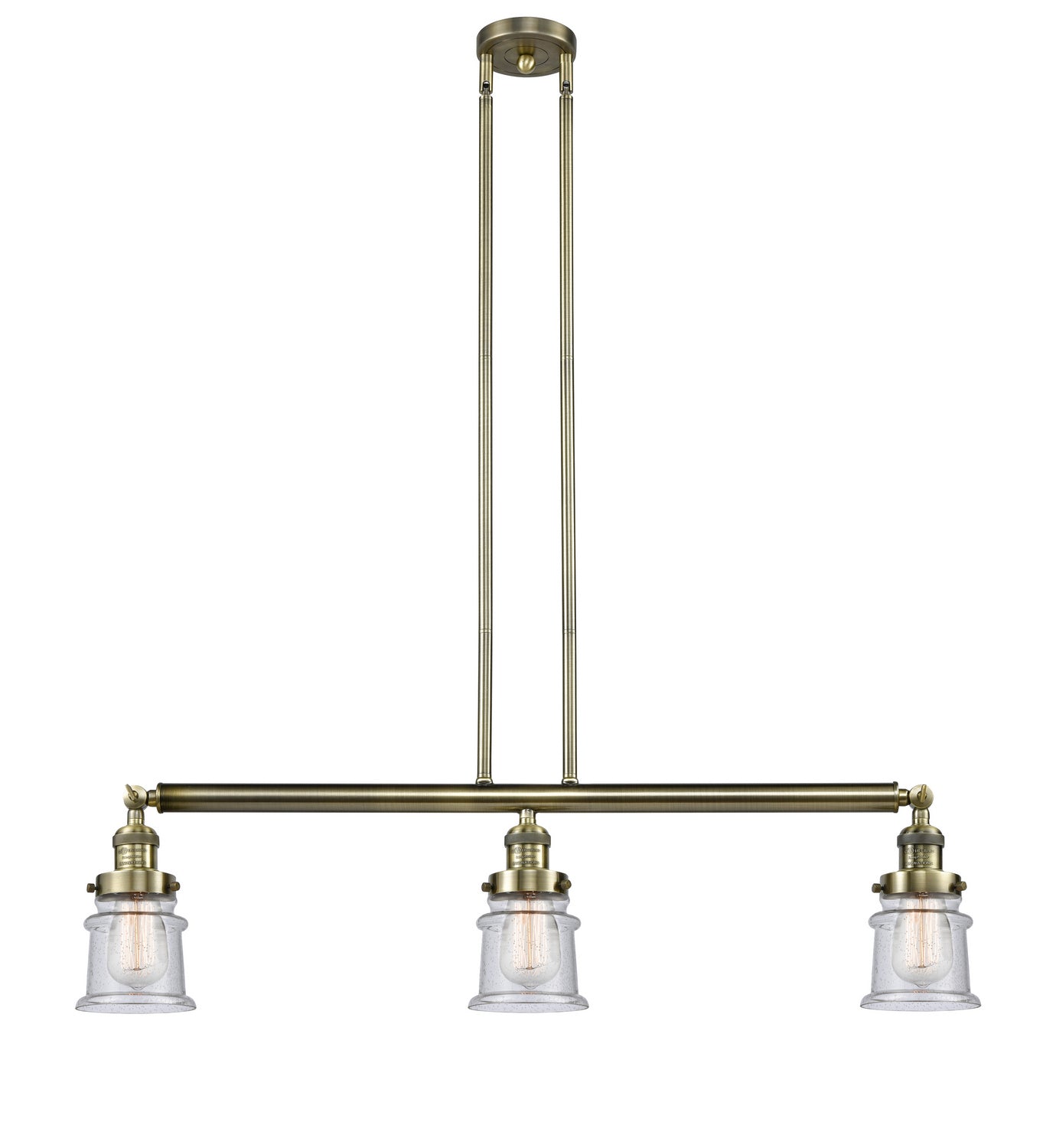 Innovations - 213-AB-G184S - Three Light Island Pendant - Franklin Restoration - Antique Brass