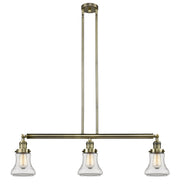 Innovations - 213-AB-G192 - Three Light Island Pendant - Franklin Restoration - Antique Brass