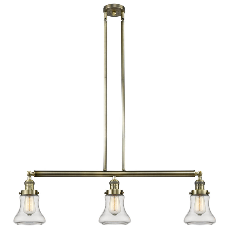 Innovations - 213-AB-G192 - Three Light Island Pendant - Franklin Restoration - Antique Brass