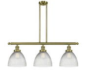 Innovations - 213-AB-G222 - Three Light Island Pendant - Franklin Restoration - Antique Brass