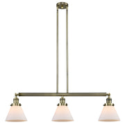 Innovations - 213-AB-G41 - Three Light Island Pendant - Franklin Restoration - Antique Brass