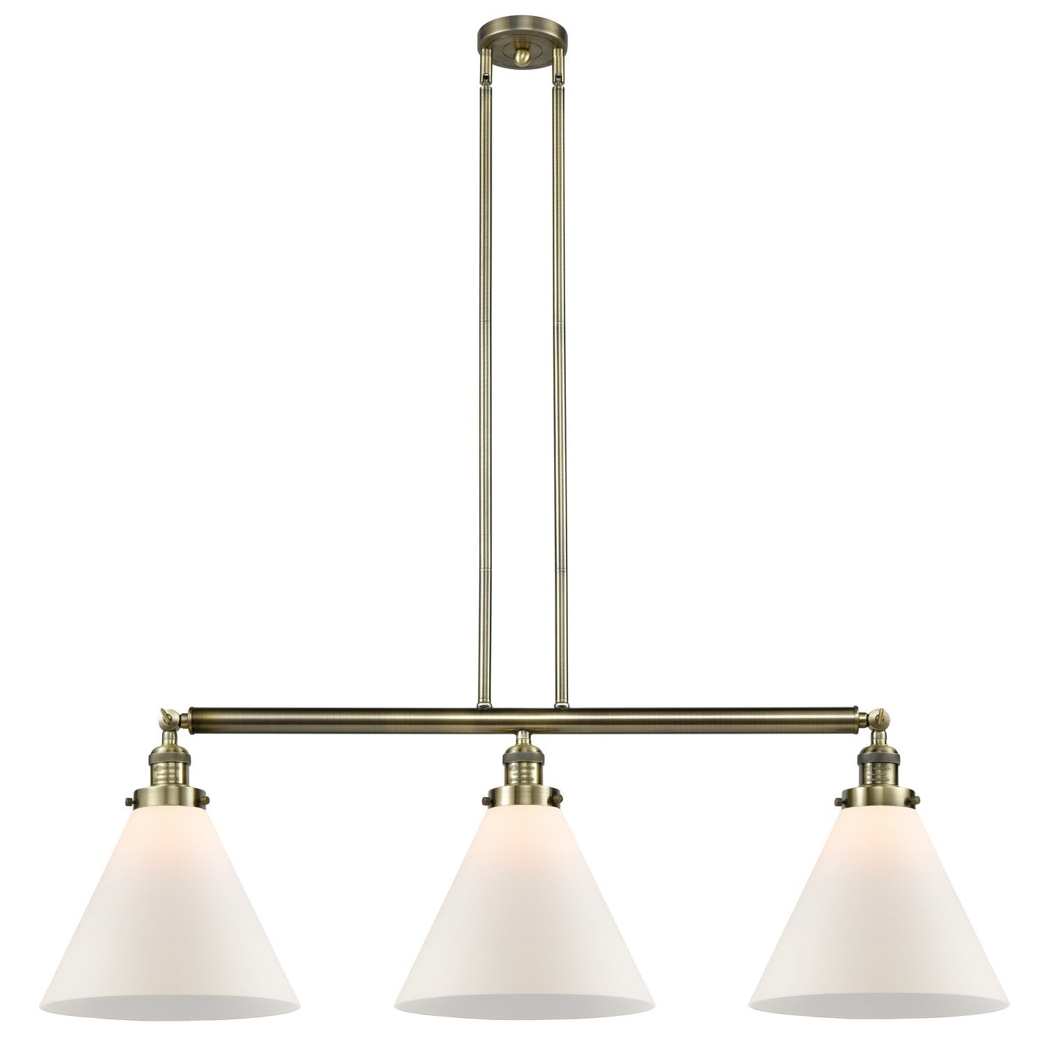 Innovations - 213-AB-G41-L - Three Light Island Pendant - Franklin Restoration - Antique Brass