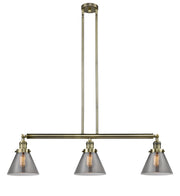 Innovations - 213-AB-G43 - Three Light Island Pendant - Franklin Restoration - Antique Brass