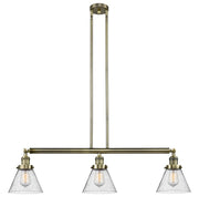 Innovations - 213-AB-G44 - Three Light Island Pendant - Franklin Restoration - Antique Brass