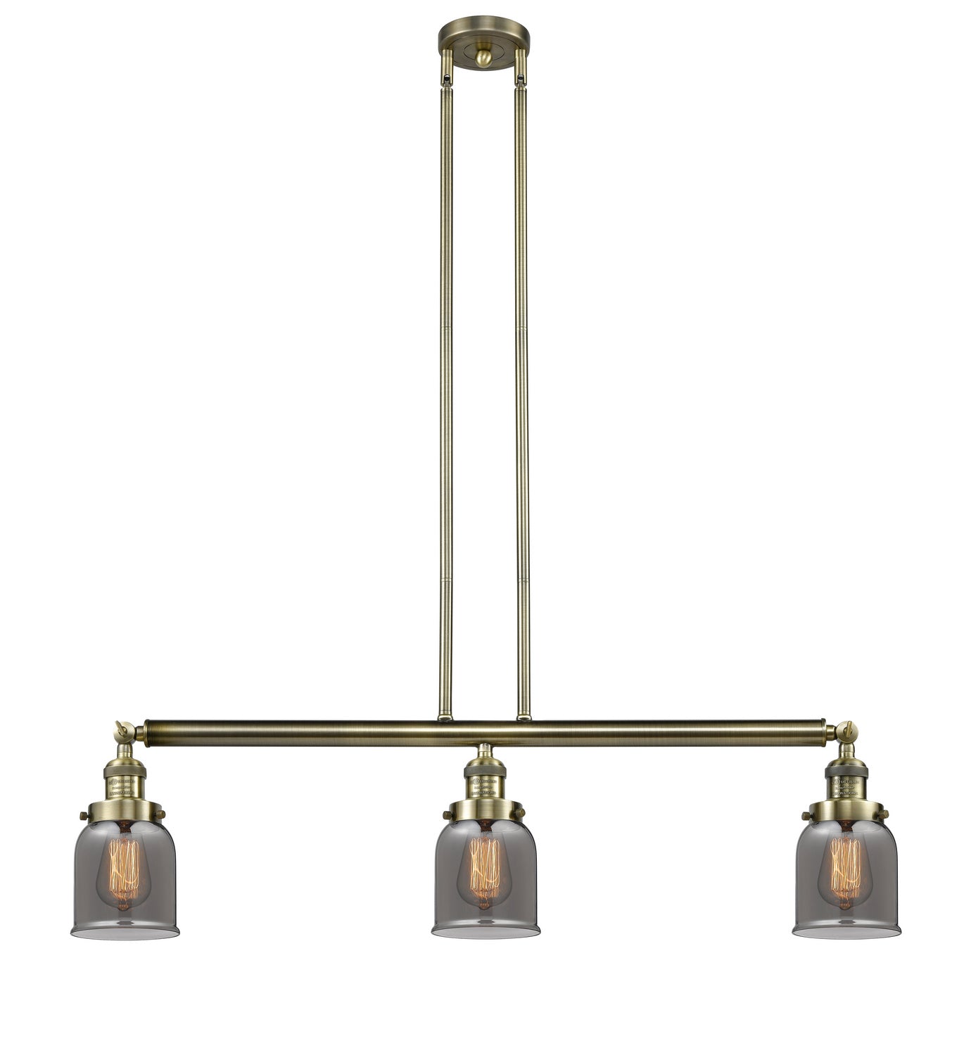Innovations - 213-AB-G53 - Three Light Island Pendant - Franklin Restoration - Antique Brass