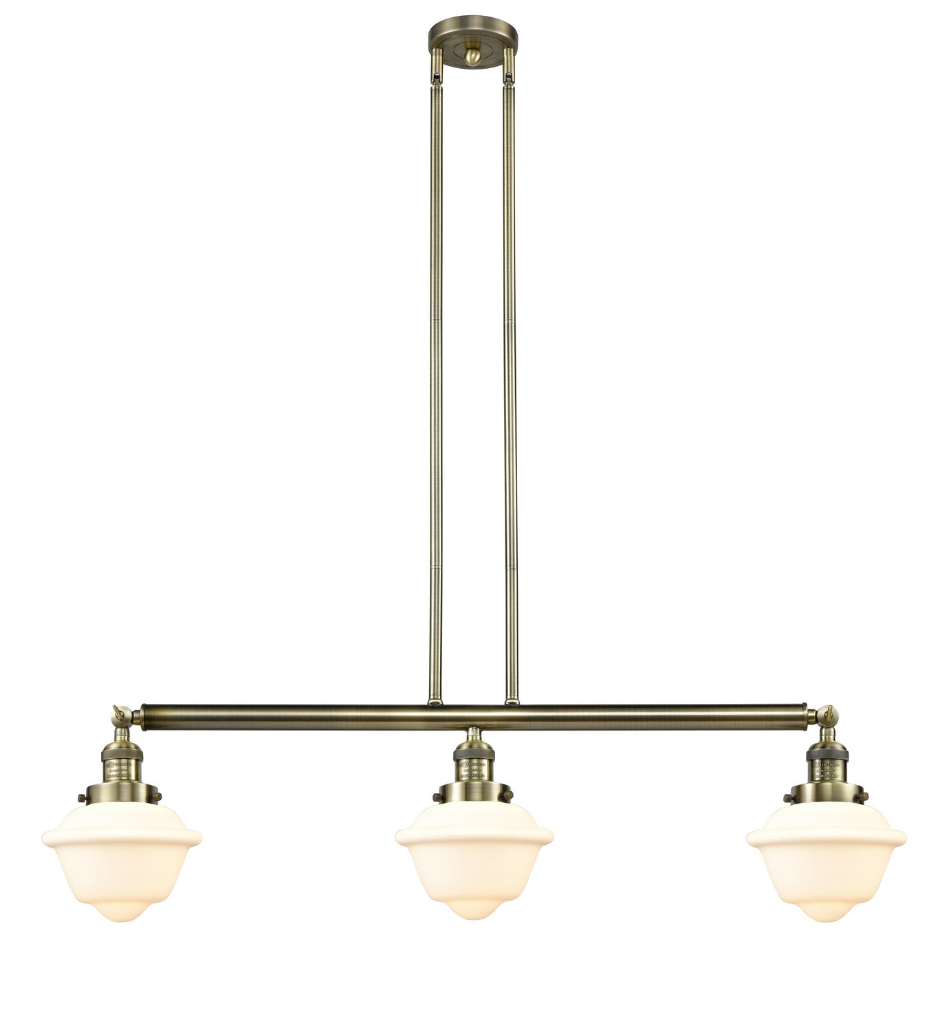 Innovations - 213-AB-G531 - Three Light Island Pendant - Franklin Restoration - Antique Brass