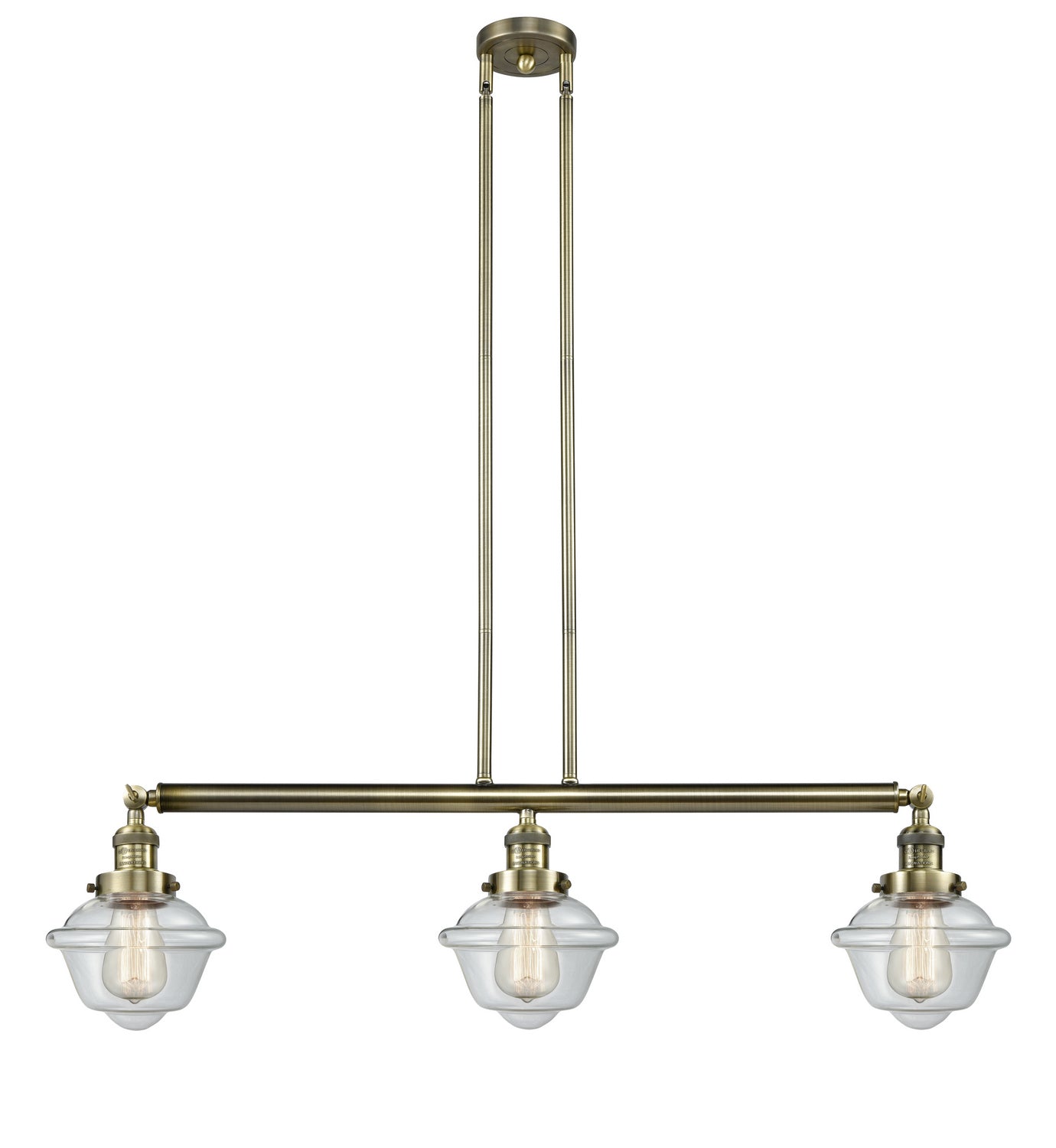 Innovations - 213-AB-G532 - Three Light Island Pendant - Franklin Restoration - Antique Brass