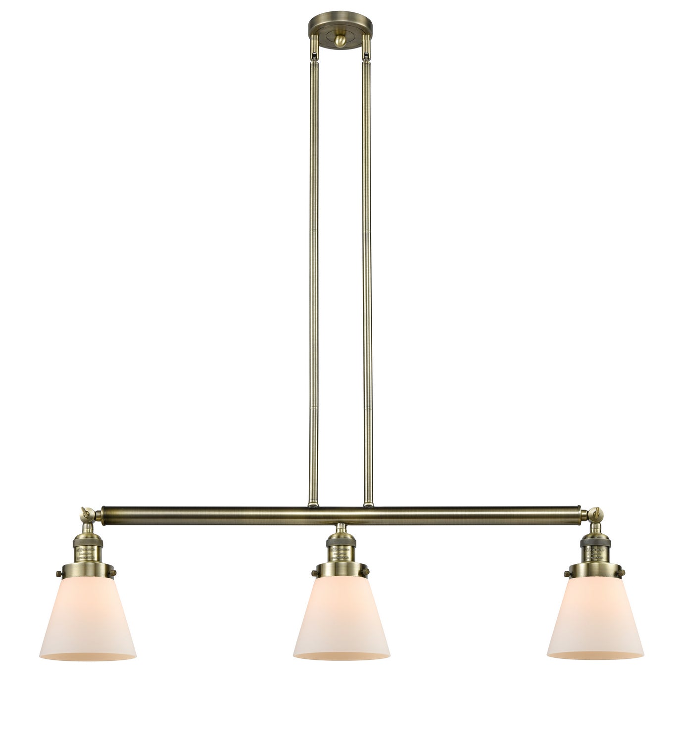 Innovations - 213-AB-G61 - Three Light Island Pendant - Franklin Restoration - Antique Brass