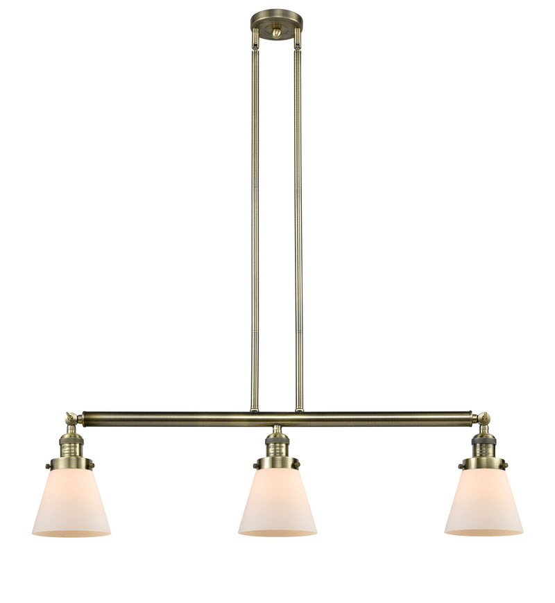 Innovations - 213-AB-G61 - Three Light Island Pendant - Franklin Restoration - Antique Brass