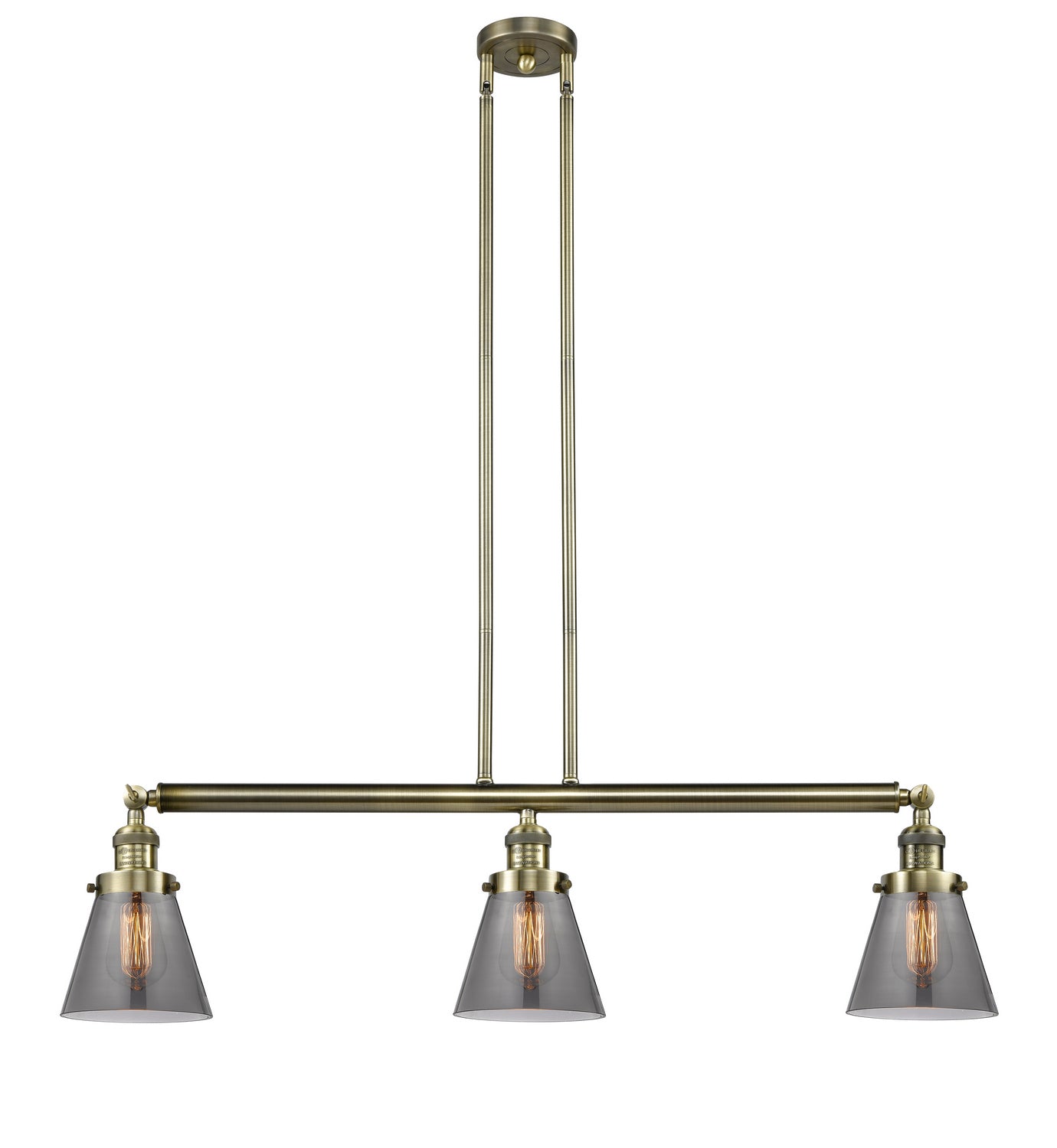 Innovations - 213-AB-G63 - Three Light Island Pendant - Franklin Restoration - Antique Brass