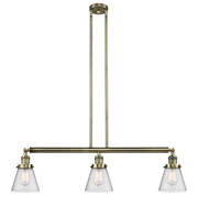 Innovations - 213-AB-G64 - Three Light Island Pendant - Franklin Restoration - Antique Brass