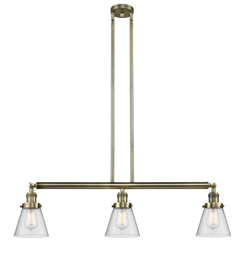 Innovations - 213-AB-G64 - Three Light Island Pendant - Franklin Restoration - Antique Brass