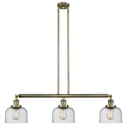 Innovations - 213-AB-G74 - Three Light Island Pendant - Franklin Restoration - Antique Brass