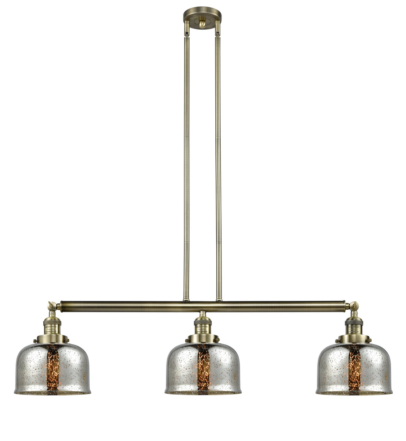Innovations - 213-AB-G78 - Three Light Island Pendant - Franklin Restoration - Antique Brass